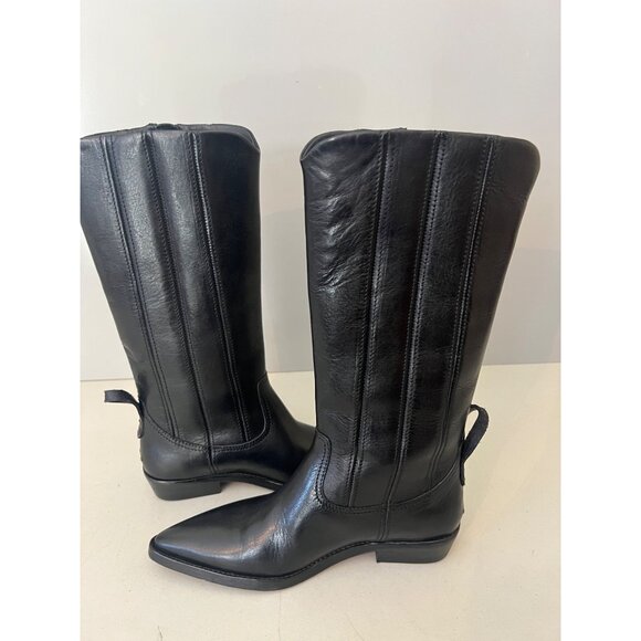 Free People $398 We The Free Allistar Pointed Boots Size 6 in Black Leather - Picture 10 of 11